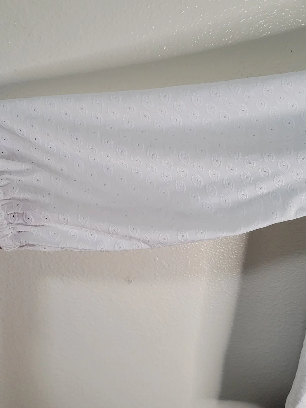 Michael Kors White Off-Shoulder Eyelet Shirt 3X Large